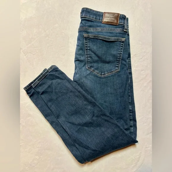 Lucky Brand Ava Straight Ankle Blue Jeans - Picture 1 of 8
